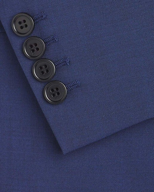 Traje de hombre regular liso en azul marino