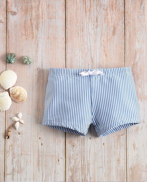 Bañador de bebé niño azul con estampado