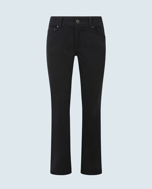 Pantalón de campana de mujer de tiro medio estilo 5 bolsillos