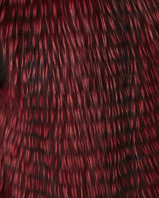 Chaleco de mujer de pelo de zorro tireado