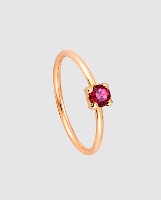 Anillo mujer Oro y Rodolita Gold & Roses