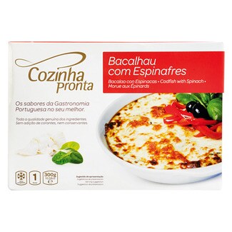 Cozinha Pronta Bacalhau com Espinafres embalagem 300 g