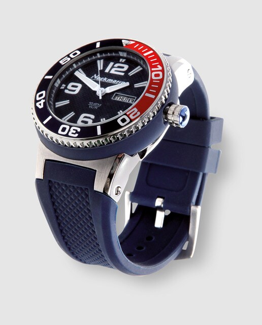 Reloj de hombre Neckmarine Big de caucho negro
