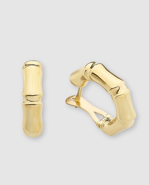 Pendientes El Corte Inglés Bambú de oro