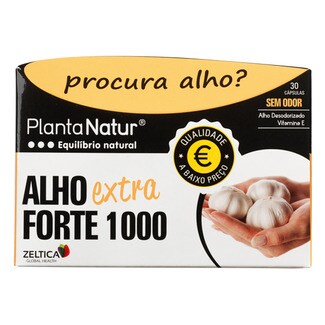 Planta Natur Alho Extra Forte 1000 sem Odor embalagem 30 cápsulas