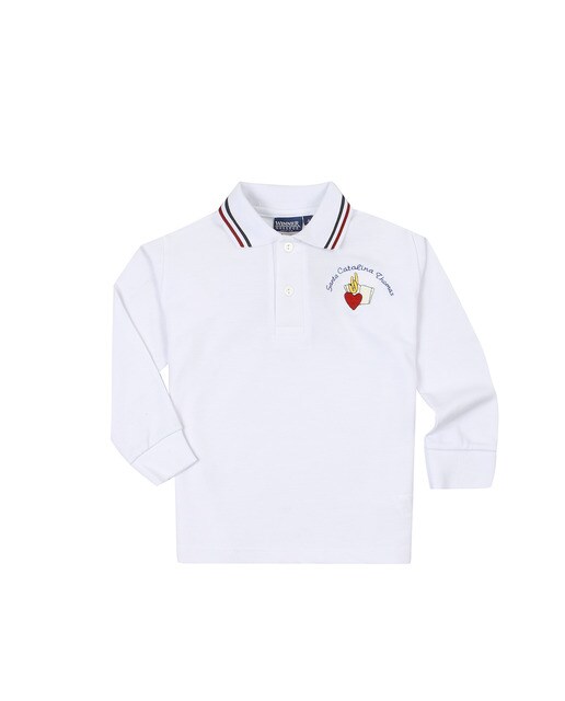Polo de uniforme blanco