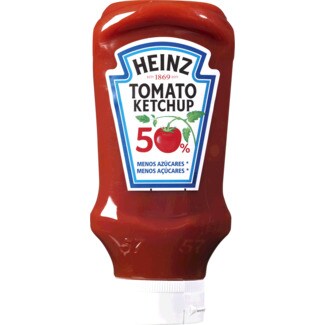 Heinz Ketchup 50% Menos Açúcares embalagem 555 g