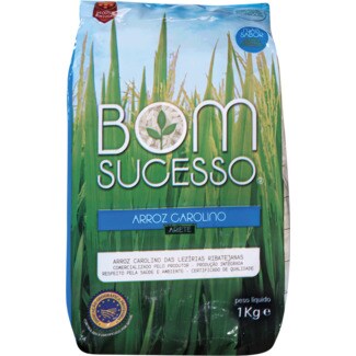 Bom Sucesso Arroz Carolino Extra Longo embalagem 1 kg