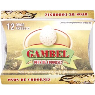 Gambel Ovos de Codorniz embalagem 12 unidades