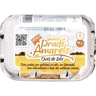 Quinta do Prado Amarelo Ovos do Solo Classe L/M embalagem 6 unidades