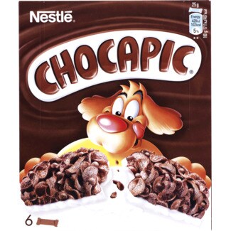 Nestlé Chocapic Barras de Cereais de Chocolate com Leite Pack 6 embalagem 150 g