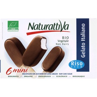 Naturattiva Mini Gelado Vegetal Biológico Pack 6 embalagem 35 g