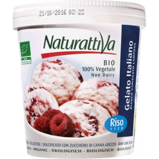 Naturattiva Gelado de Arroz e Framboesa Biológico embalagem 400 g