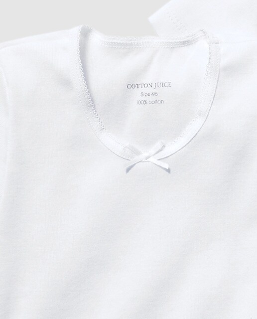 Pack camisetas de niña básicas en blanco