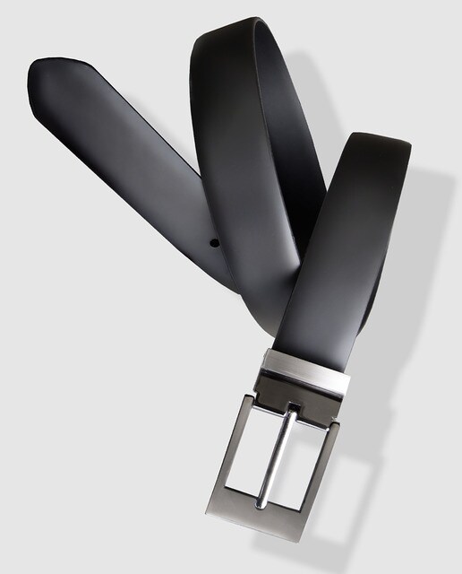 Cinturón de hombre piel negro