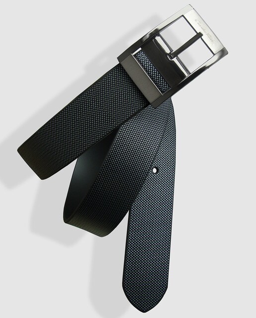 Cinturón de hombre piel reversible negro