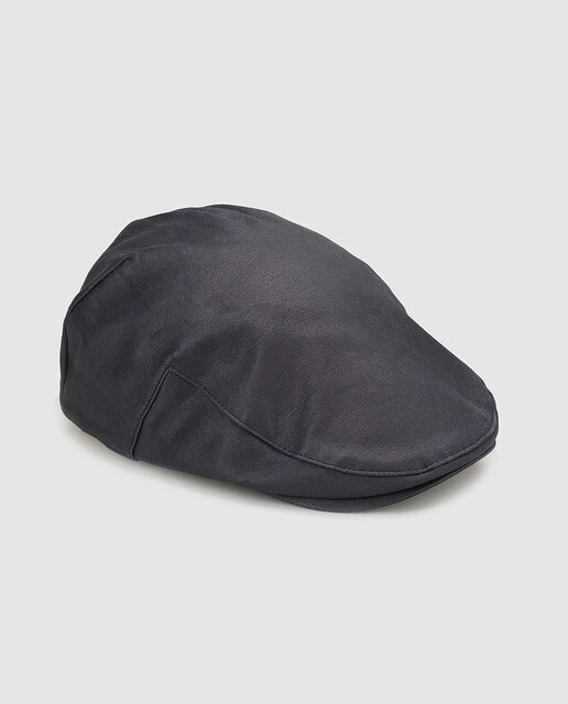 Gorra inglesa de hombre Emidio Tucci encerada azul marino