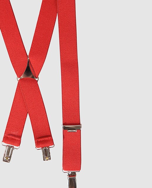 Tirantes de niño básicos en rojo