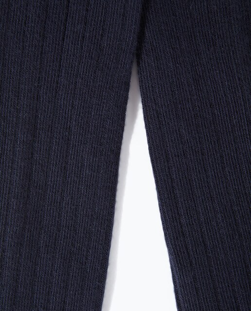 Collants lisos azul-marinho de bebé