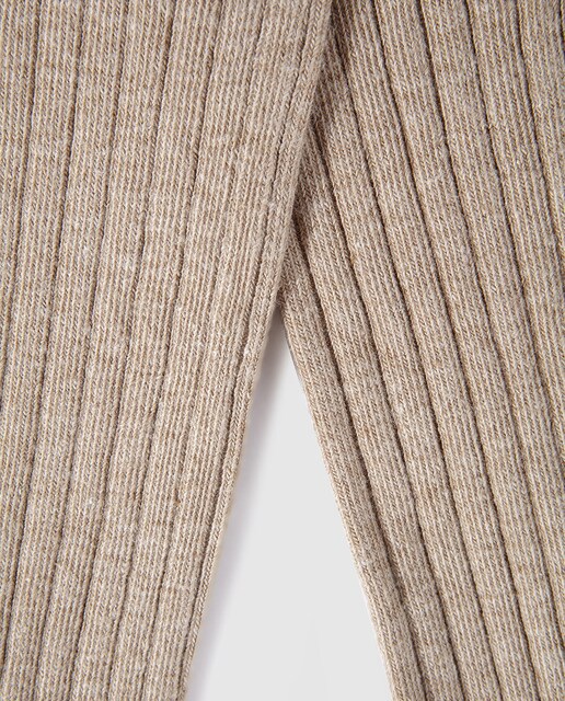 Leotardos de niña Cotton Juice en beige