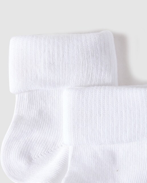Calcetines lisos de bebé niño Cotton Juice en blanco