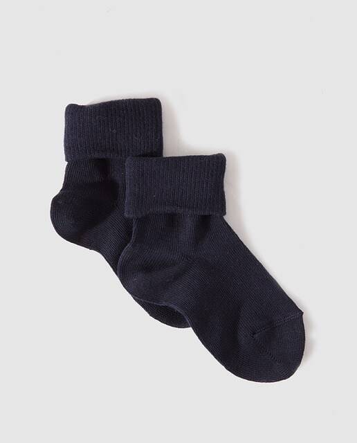 Calcetines lisos de bebé niño Cotton Juice en azul marino