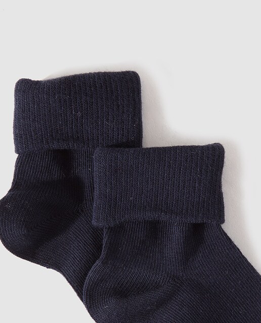 Calcetines lisos de bebé niño Cotton Juice en azul marino