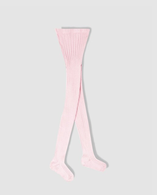 Leotardos de bebé niña Cotton Juice en rosa