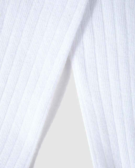 Leotardos de bebé niña Cotton Juice en blanco