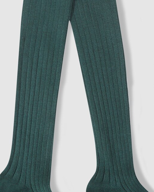 Leotardos de bebé niña Cotton Juice en verde