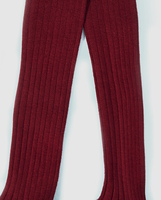 Collants de bebé menina Cotton Juice em vermelho