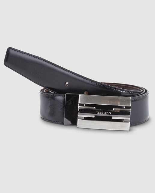 Cinturón de hombre piel marrón oscuro
