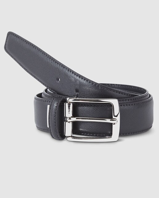Cinturón de hombre piel negro