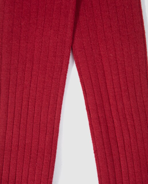 Collants de menina em vermelho