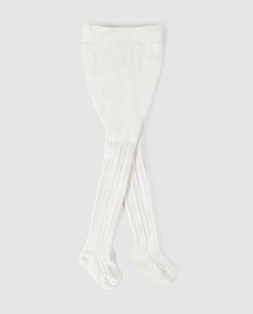 Leotardos de bebé niña en blanco