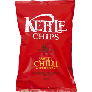 Kettle Batatas Fritas de Chilli e Sour Cream embalagem 150 g