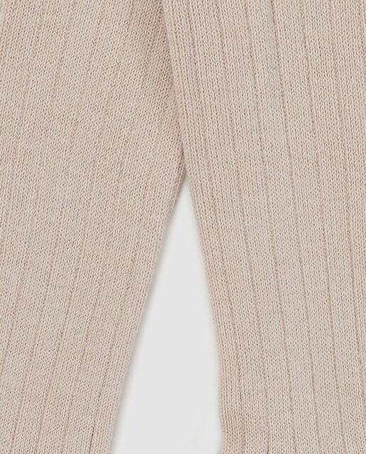 Leotardos de bebés Condor en canalé beige