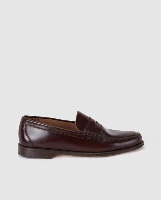 Mocasines de hombre de Castellano de piel en color marrón