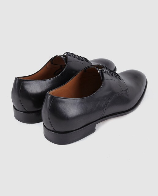 Zapatos de cordones de hombre de Yanko negros de piel