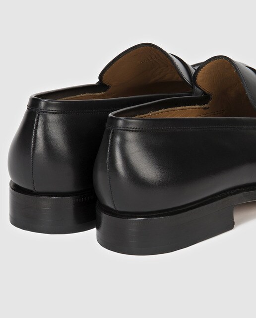 Mocasines de hombre de Yanko negros de piel
