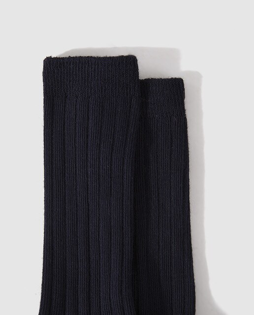 Calcetines de bebé niña Cotton Juice de canalé en azul