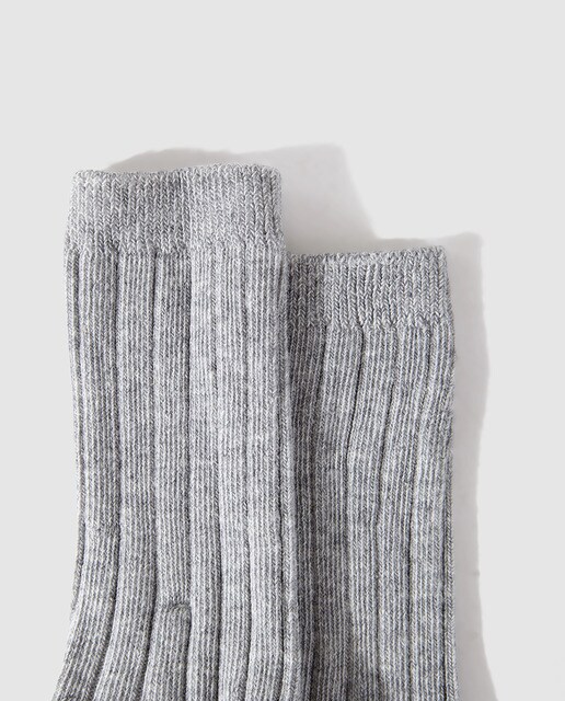 Calcetines de bebé niña Cotton Juice de canalé en gris