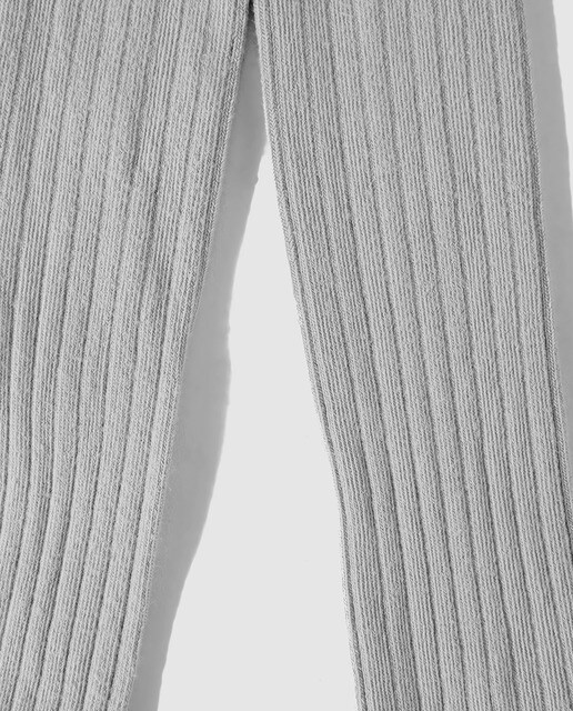 Leotardos de bebé niña Cotton Juice de canalé en gris