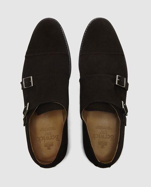 Zapatos de vestir de hombre de Berwick de ante marrones