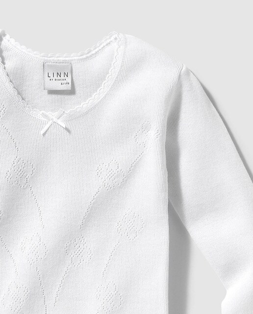 Camiseta de niña Diacar en blanco