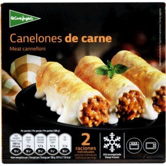 El Corte Inglés Canelones de Carne 2 Porções embalagem 600 g