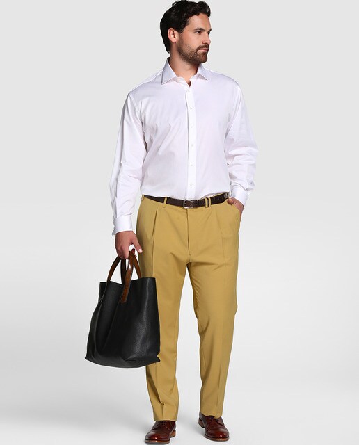Pantalón de hombre Mirto de vestir beige tallas grandes