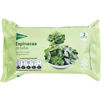 El Corte Inglés Espinafres Cortados 2 Porções embalagem 400 g