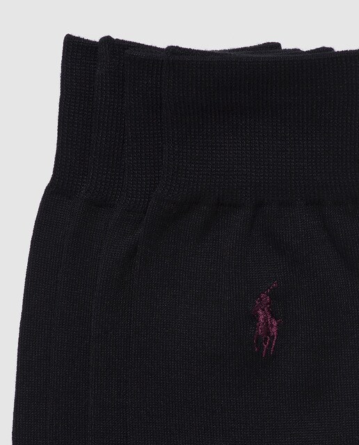 Packs de dos pares de calcetines de hombre Polo Ralph Lauren de algodón con detalle marca