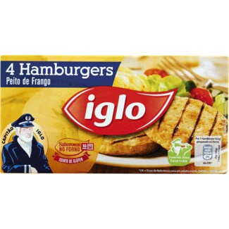 Iglo Hamburguers de Frango 4 Unidades embalagem 240 g